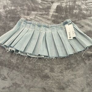 Denim mini skirt